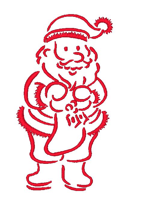 Outline Santa 2 [4x4] #  10835