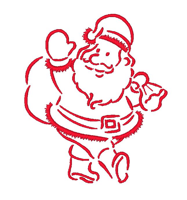 Outline Santa 2 [4x4] #  10835
