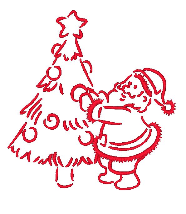 Outline Santa 2 [4x4] #  10835