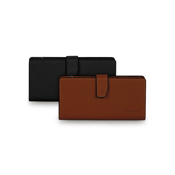 Pack 2 Billeteras Vesta cafe + negro