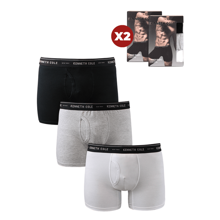 Pack 6 Boxer talla M gris