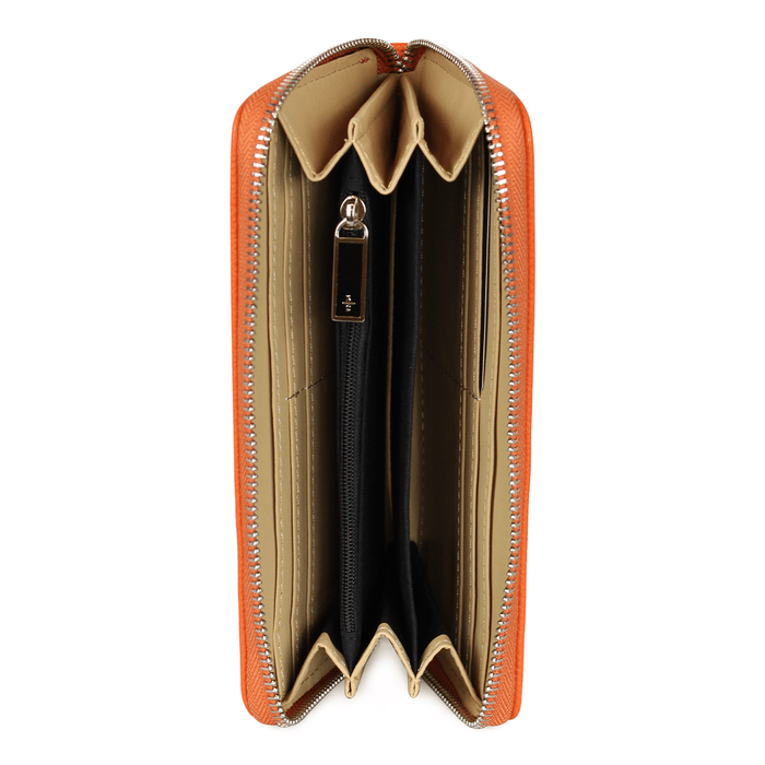Pack Billetera Flap-Bessie orange + Pañuelo Alcala naranja