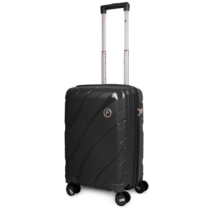 Pack Maleta cabina Lola negra 10K + Estuche Spark rose negro