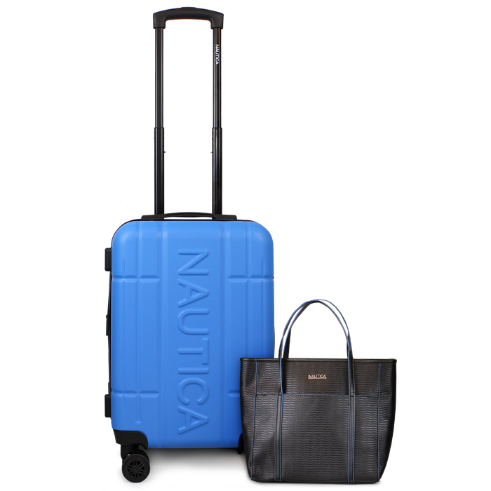 Pack Maleta de cabina Amsterdam + Cartera Leeway azul