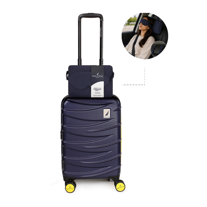 Pack Maleta de cabina Mónaco + Kit de sueño azul