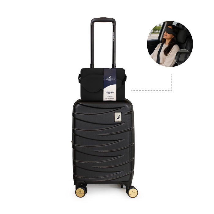 Pack Maleta de cabina Mónaco + Kit de sueño negro