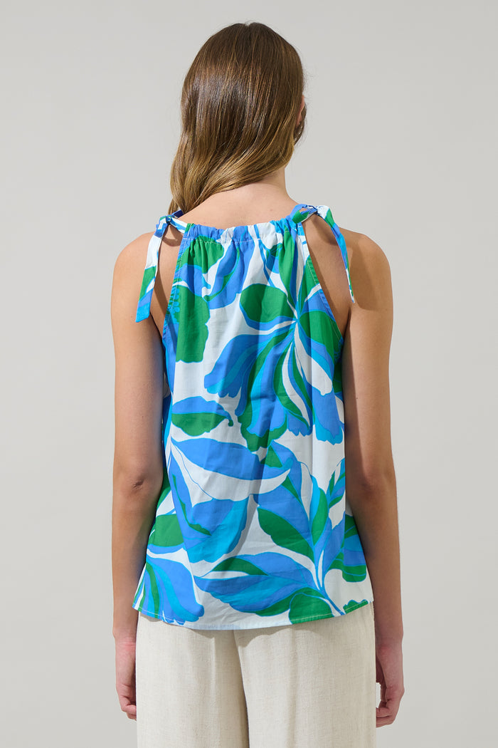 Pansie Floral Marra Sleeveless Top