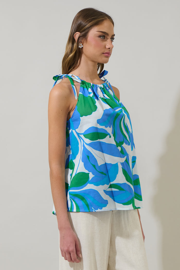 Pansie Floral Marra Sleeveless Top