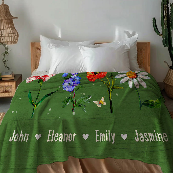 Personalized Blankets for Grandma | Custom Grandma’s Garden Blanket