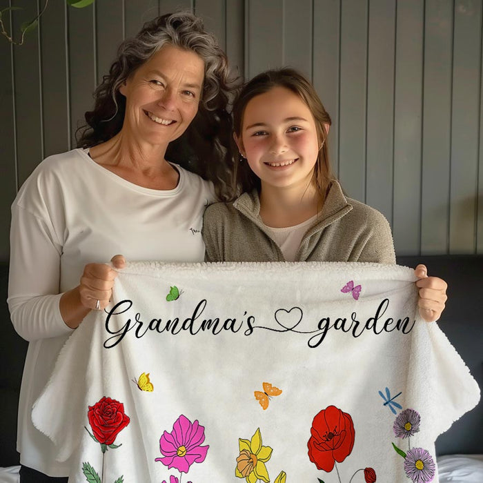 Personalized Gift for Grandma | Custom Grandma Blanket for Mother’s Day
