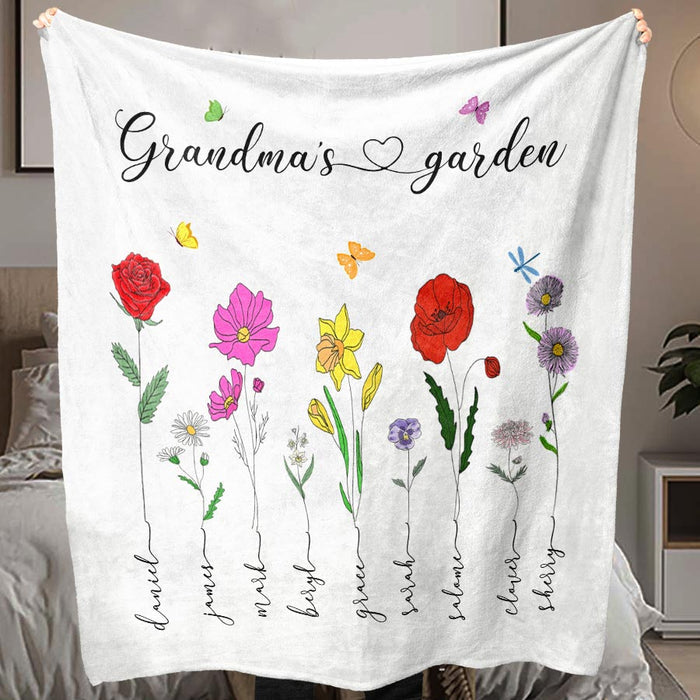 Personalized Gift for Grandma | Custom Grandma Blanket for Mother’s Day