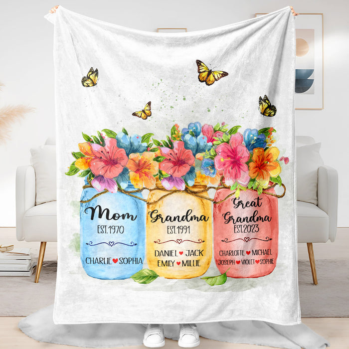 Personalized Gift for Grandma | Grandmother Blankets