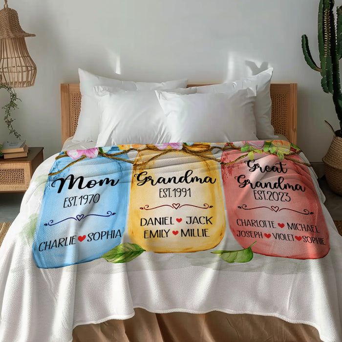 Personalized Gift for Grandma | Grandmother Blankets