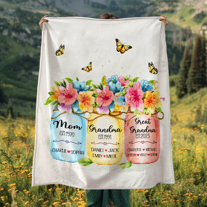 Personalized Gift for Grandma | Grandmother Blankets