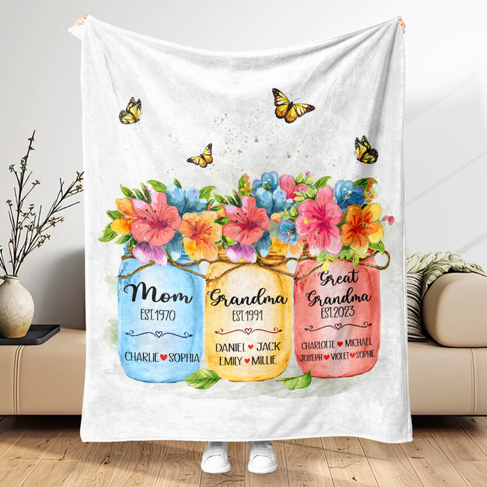 Personalized Gift for Grandma | Grandmother Blankets