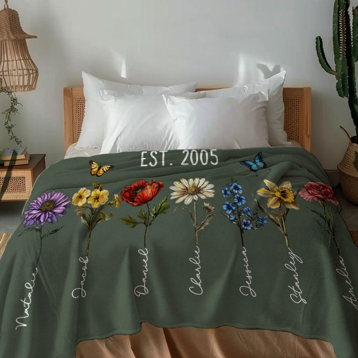 Personalized Grandma Gifts With Names | Great Blanket for Mothers Day
