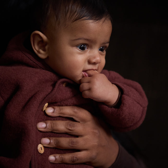 Pipit Baby Suit - Merino Wool Fleece - Fig