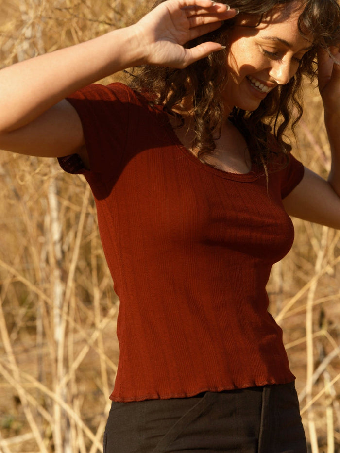 Pointelle Tee