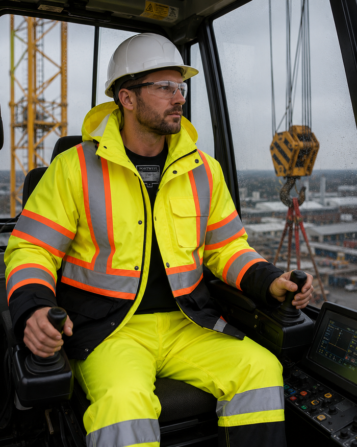 Portwest Hi-Vis Contrast Rain Traffic Jacket