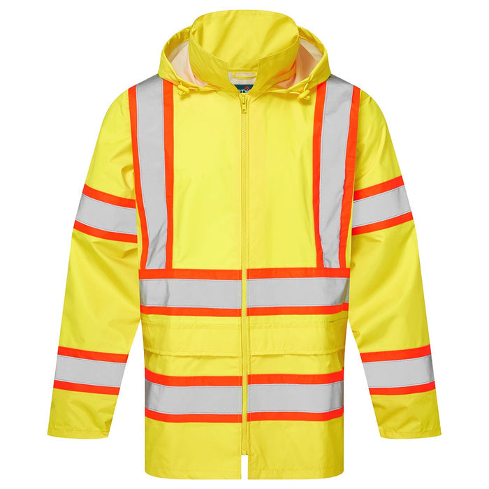 Portwest Hi-Vis X Back Contrast Tape Rain Jacket
