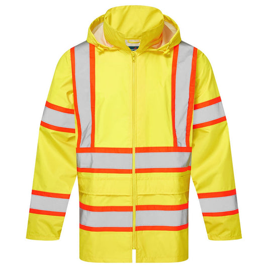 Portwest Hi-Vis X Back Contrast Tape Rain Jacket