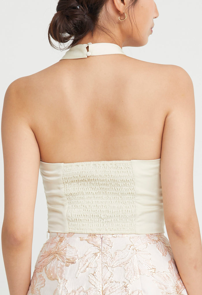 Posh Satin Criss-cross Top