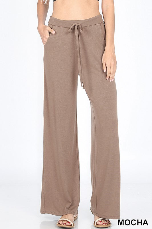 Pull on Lounge Pant - Mocha by Zenana