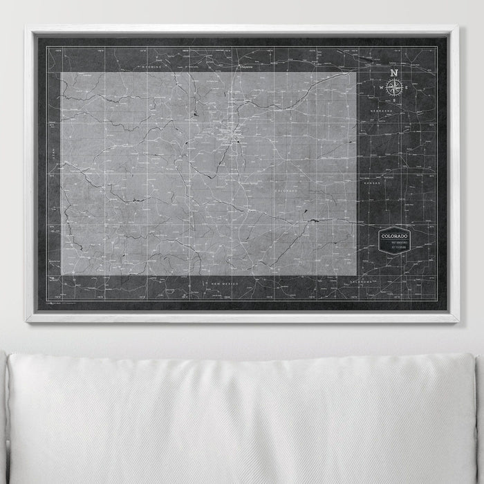 Push Pin Colorado Map (Pin Board) - Modern Slate CM Pin Board