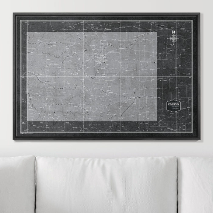 36" x 24" / Standard / Wood Grain Black