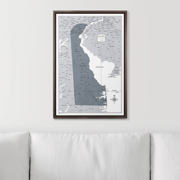 Push Pin Delaware Map (Pin Board) - Dark Gray Color Splash CM Pin Board