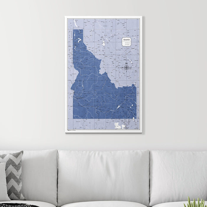 Push Pin Idaho Map (Pin Board) - Navy Color Splash CM Pin Board
