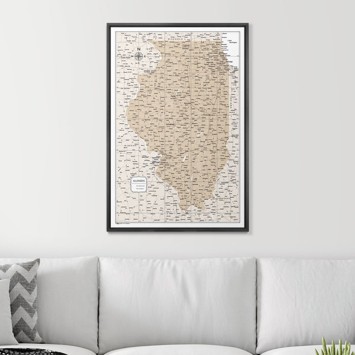 24" x 36" / Standard / Wood Grain Black