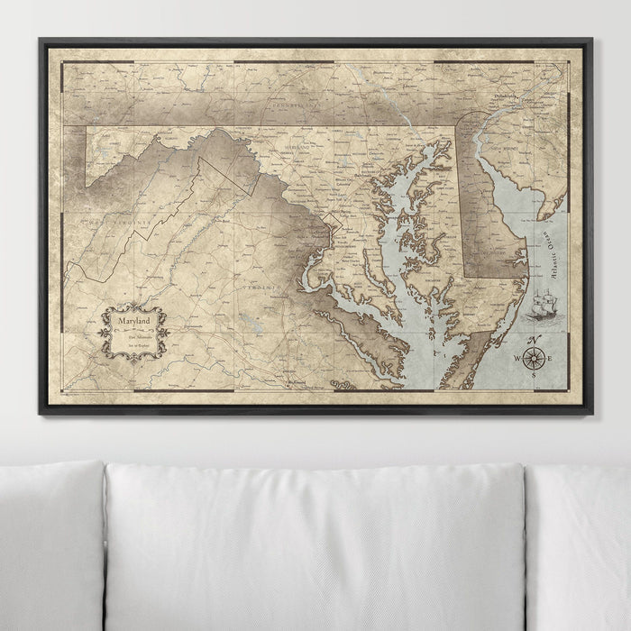 36" x 24" / Standard / Wood Grain Black