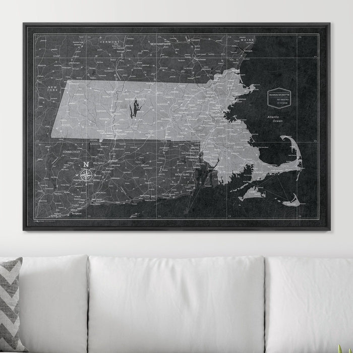 48" x 32" / Standard / Wood Grain Black