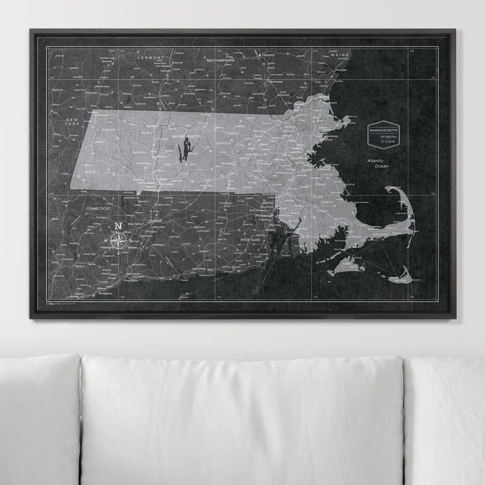 36" x 24" / Standard / Wood Grain Black
