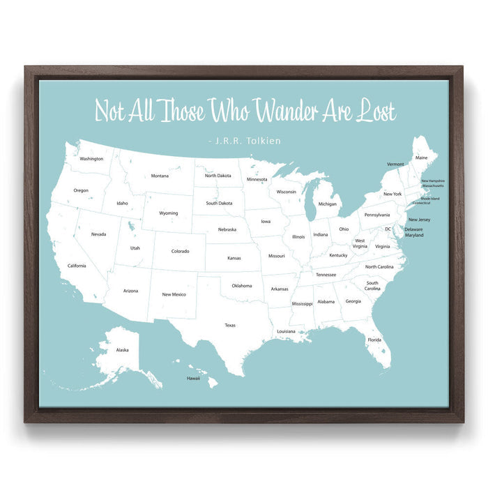 Push Pin Mini USA Map - Prism Color Series - Midnight CM Mini Map