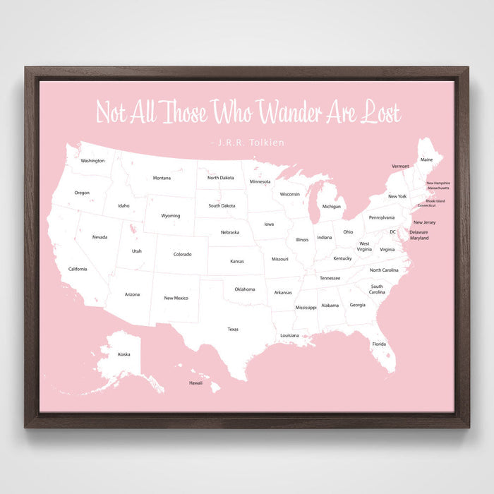 20" x 16" / Rose Quartz / Dark Walnut