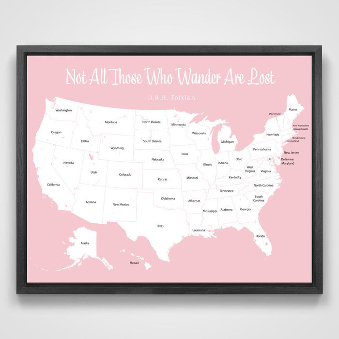20" x 16" / Rose Quartz / Wood Grain Black