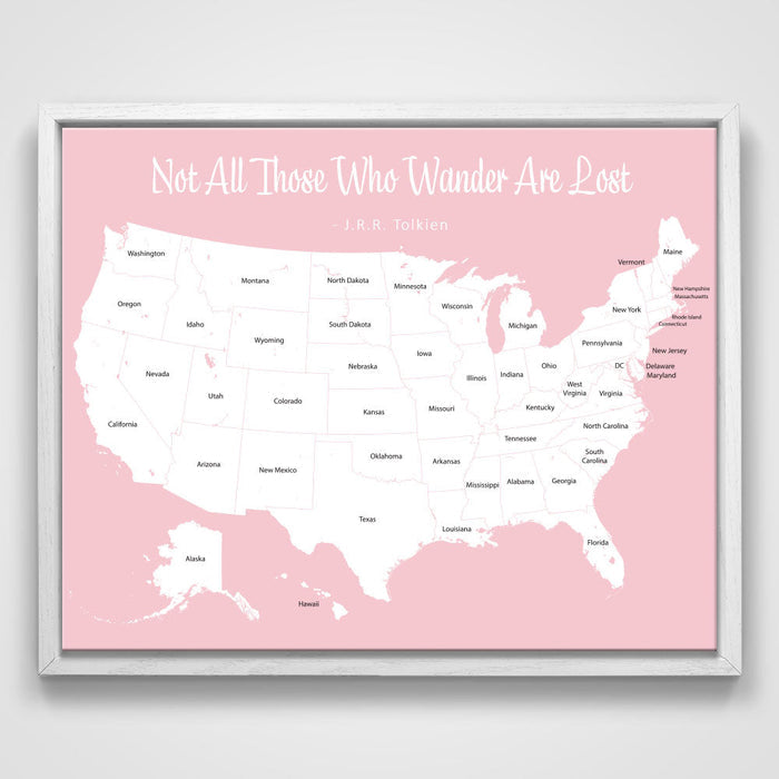 20" x 16" / Rose Quartz / Smooth White