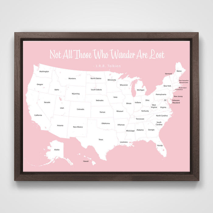 14" x 11" / Rose Quartz / Dark Walnut