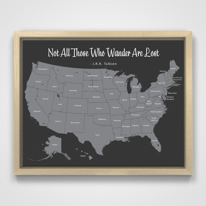 14" x 11" / Midnight / Natural Oak