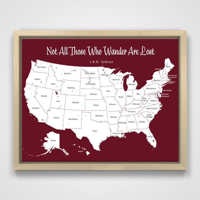14" x 11" / Cabernet / Natural Oak
