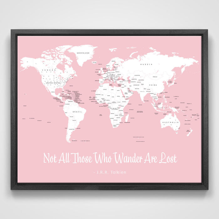 20" x 16" / Rose Quartz / Wood Grain Black
