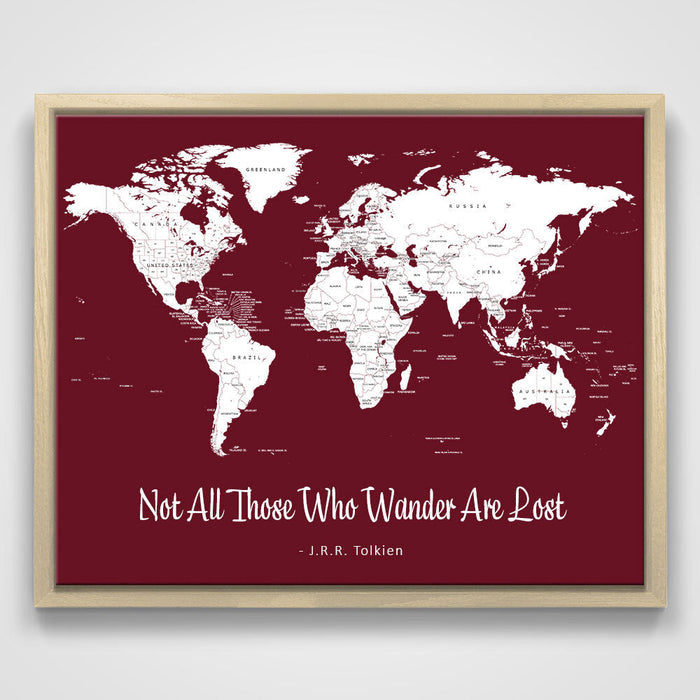 20" x 16" / Cabernet / Natural Oak