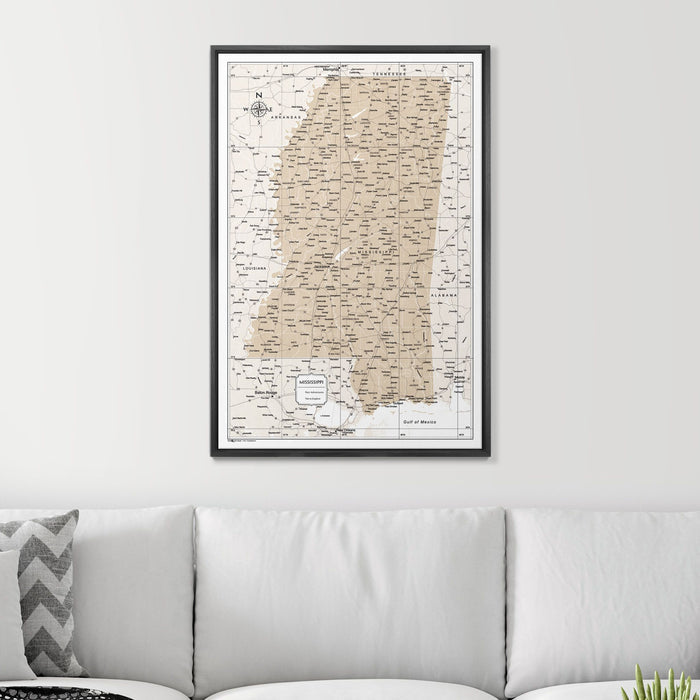 24" x 36" / Standard / Wood Grain Black