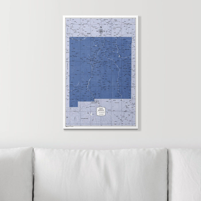 Push Pin New Mexico Map (Pin Board) - Navy Color Splash CM Pin Board