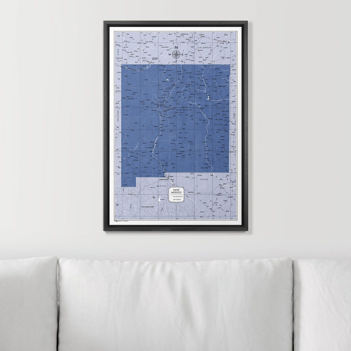 Push Pin New Mexico Map (Pin Board) - Navy Color Splash CM Pin Board