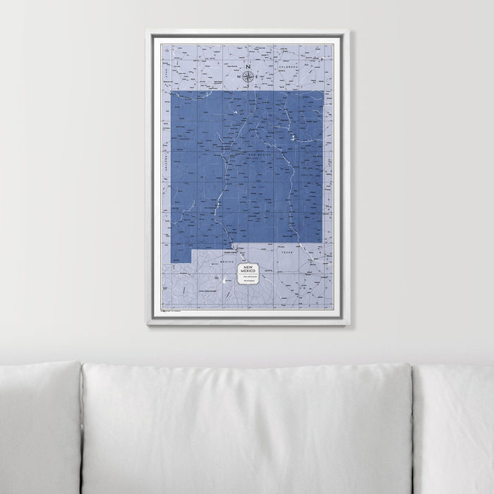 Push Pin New Mexico Map (Pin Board) - Navy Color Splash CM Pin Board
