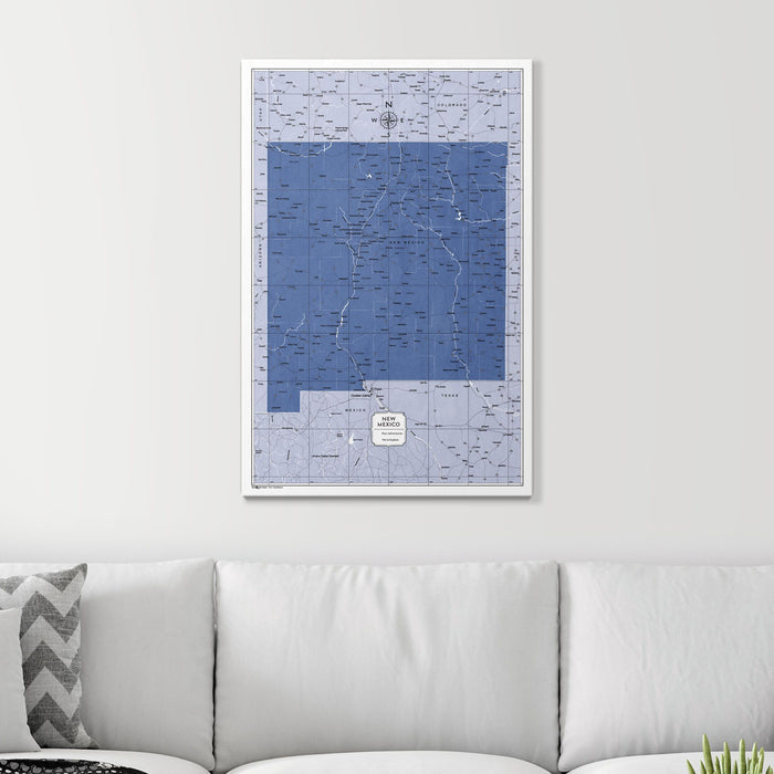 Push Pin New Mexico Map (Pin Board) - Navy Color Splash CM Pin Board