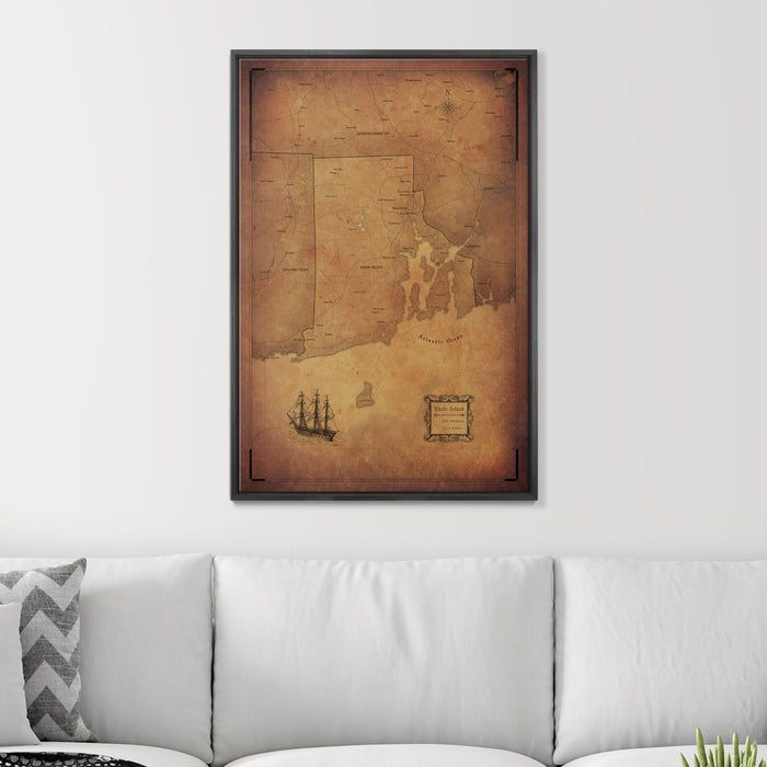 24" x 36" / Standard / Wood Grain Black